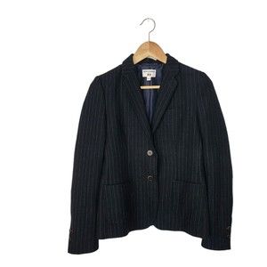 Uniqlo Ines De La Fressange Navy Blue Pin Stripes Wool Womens Size Small…